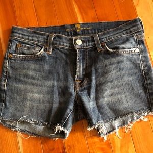 7 for all mankind cutoff hean jean shorts 26 27